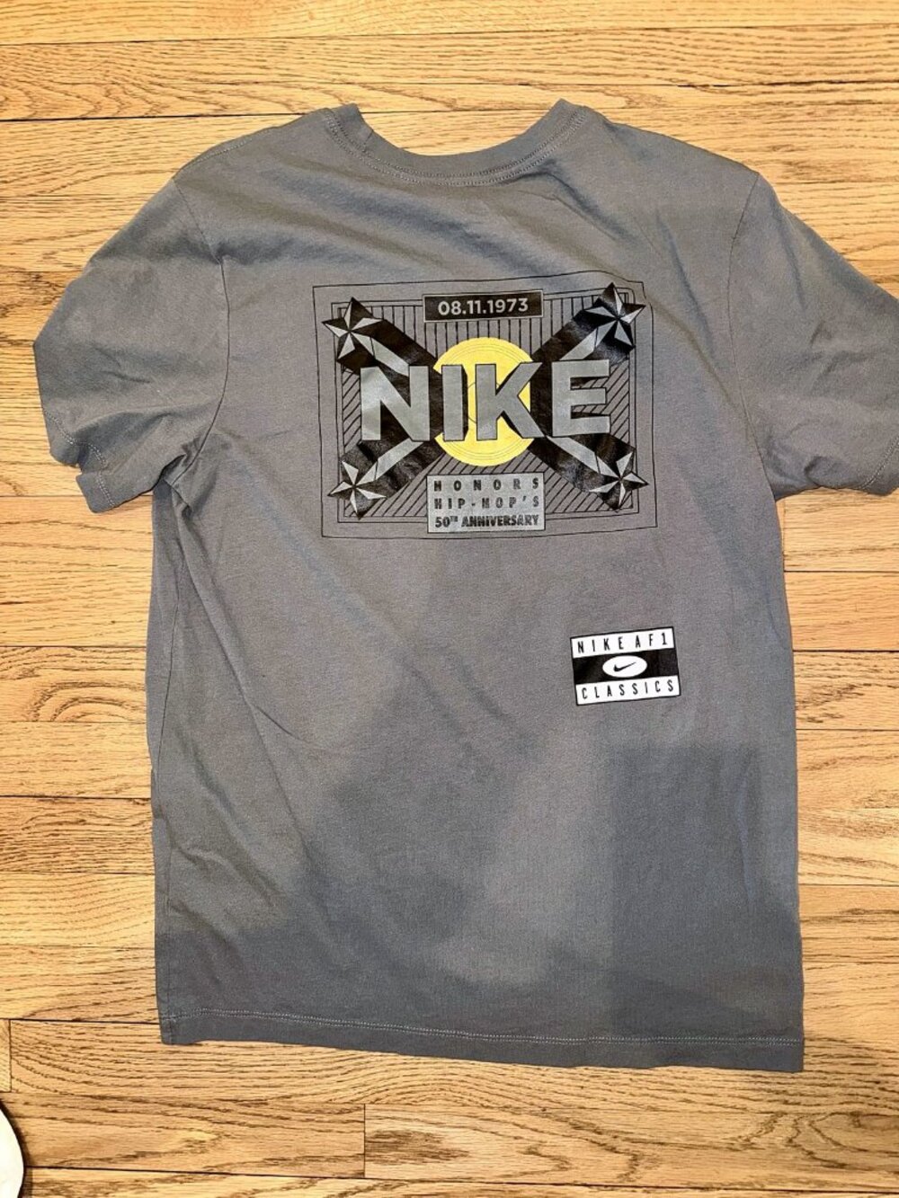 Nike Hip Hop 50th Anniversary 08.11.1973 Graphic Tee Grey Men's M
